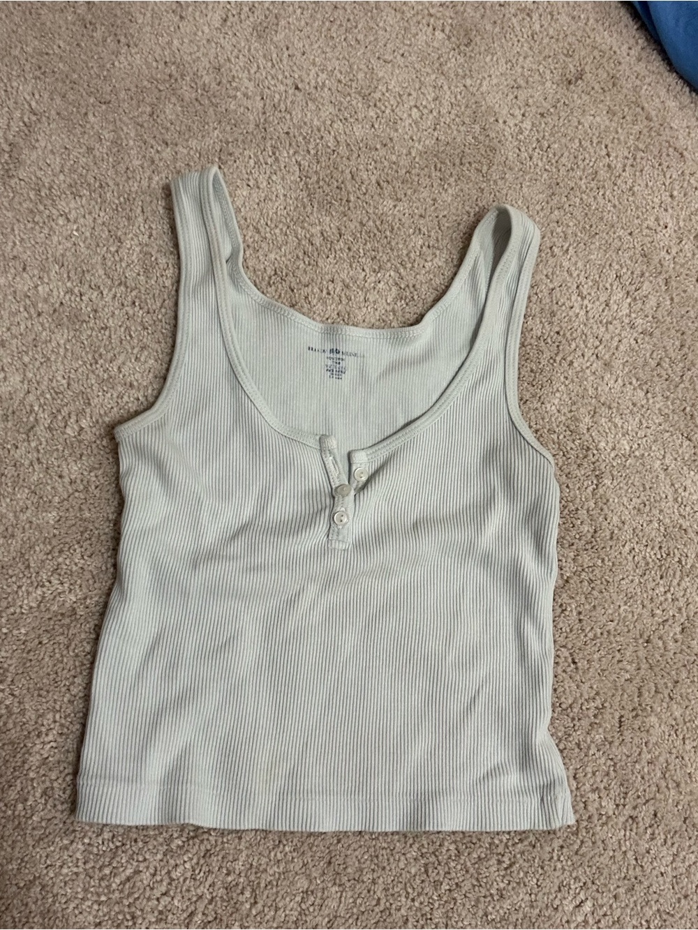Brandy Melville ribbed light blue tank top